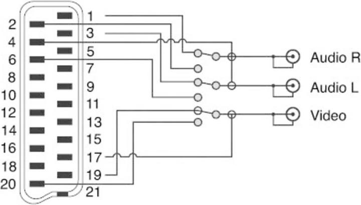 Actual product image SpeaKa Professional SCART 3 Cinch adapter cable 2 m (2 m)