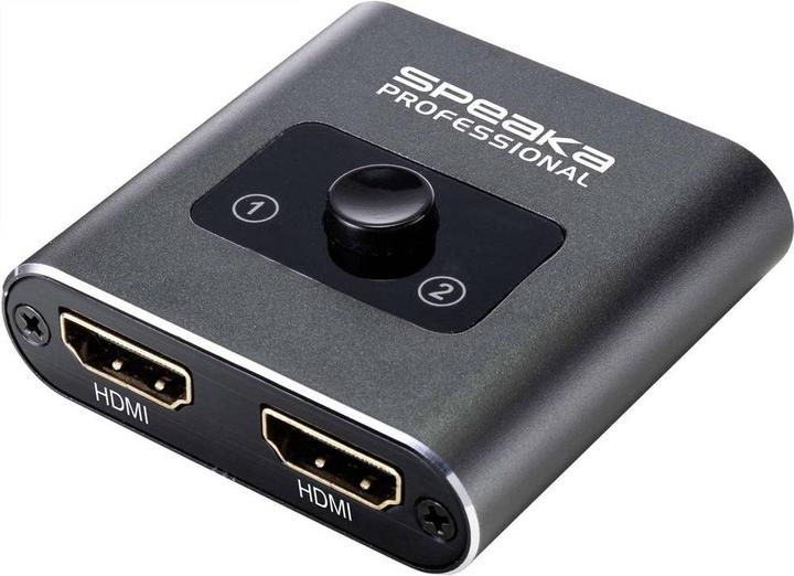 Actual product image SpeaKa Professional Speaka 2 Port HDMI Switch bidirectional usable 3840 x 2160 Pixel 60Hz