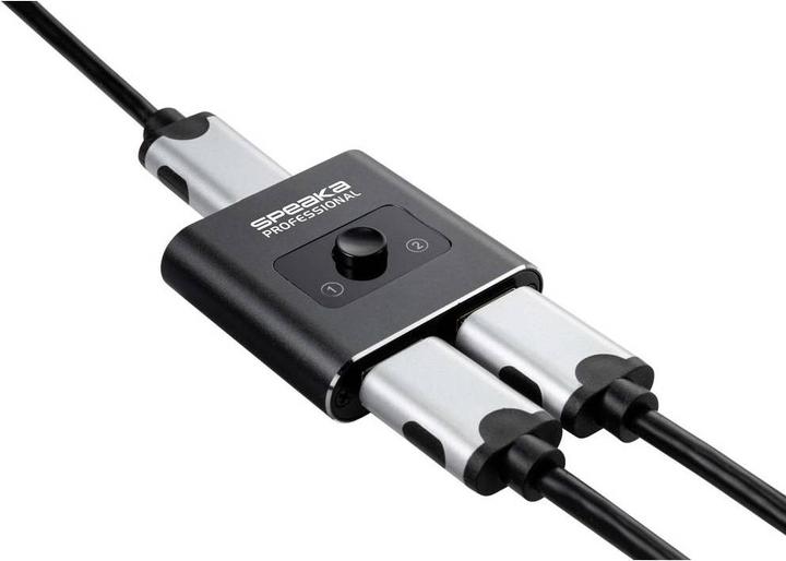 Actual product image SpeaKa Professional Speaka 2 Port HDMI Switch bidirectional usable 3840 x 2160 Pixel 60Hz