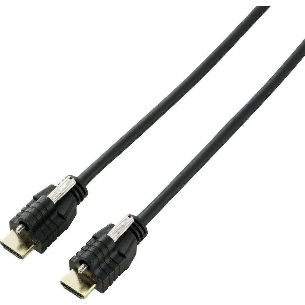 SpeaKa Professional SpeaKa High Speed HDMI Kabel mit Schraubverschluss 2 m (2 m, HDMI), Video Kabel