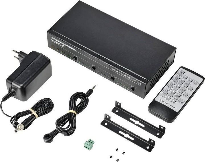 Actual product image SpeaKa Professional SP-HSW-740 4K HDMI 4x4 Matrix Switch