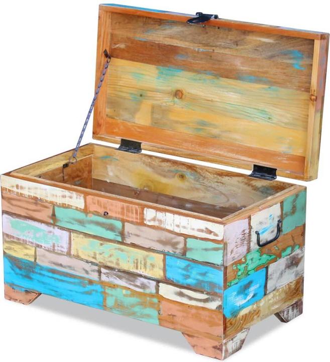 Image du produit vidaXL Coffre en vieux bois massif,Couleur : Multicolore,Matériau : bois massif (39 cm, 1x)