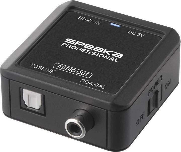 SpeaKa Professional HDMI (eARC/ARC) zu Koax/Toslink-Adapter (HDMI Modulator, Toslink Adapter)