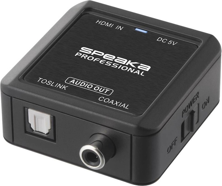 Image du produit SpeaKa Professional Adaptateur HDMI (eARC/ARC) vers coaxial/toslink (Modulateur HDMI, Adaptateur Toslink)