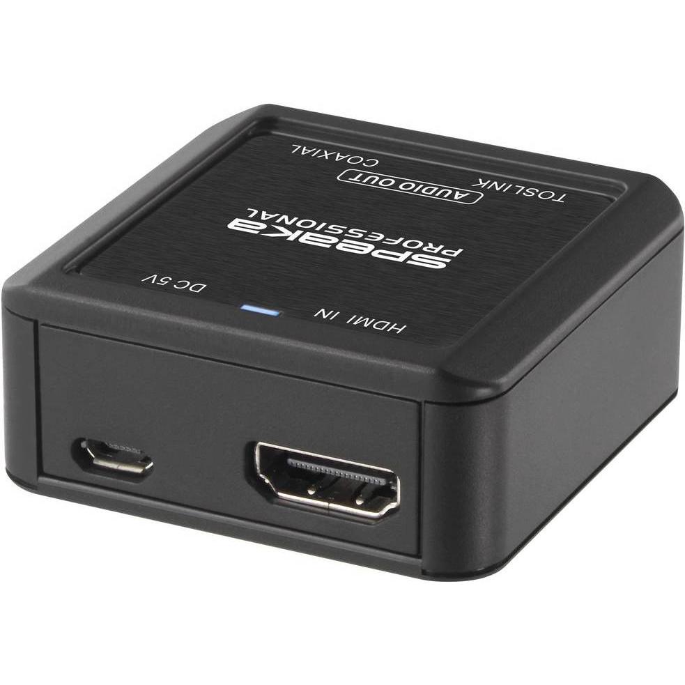 Thumbnail - SpeaKa Professional HDMI (eARC/ARC) zu Koax/Toslink-Adapter (HDMI Modulator, Toslink Adapter), Audio Adapter, Schwarz