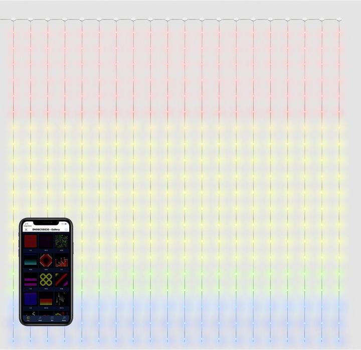 Sygonix Rideau lumineux RGB intelligent (2 m)