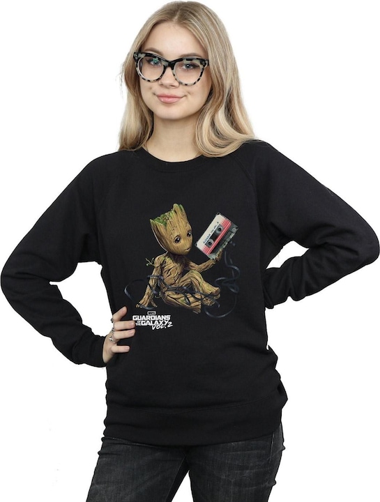 Actual product image Womens/Ladies Guardians Of The Galaxy Groot Tape Sweatshirt (S)