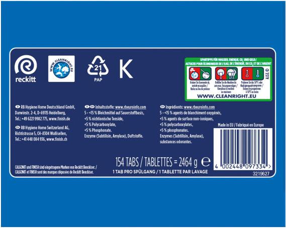 Actual product image Finish Classic economy pack (Tabs, 154 Washing cycles)