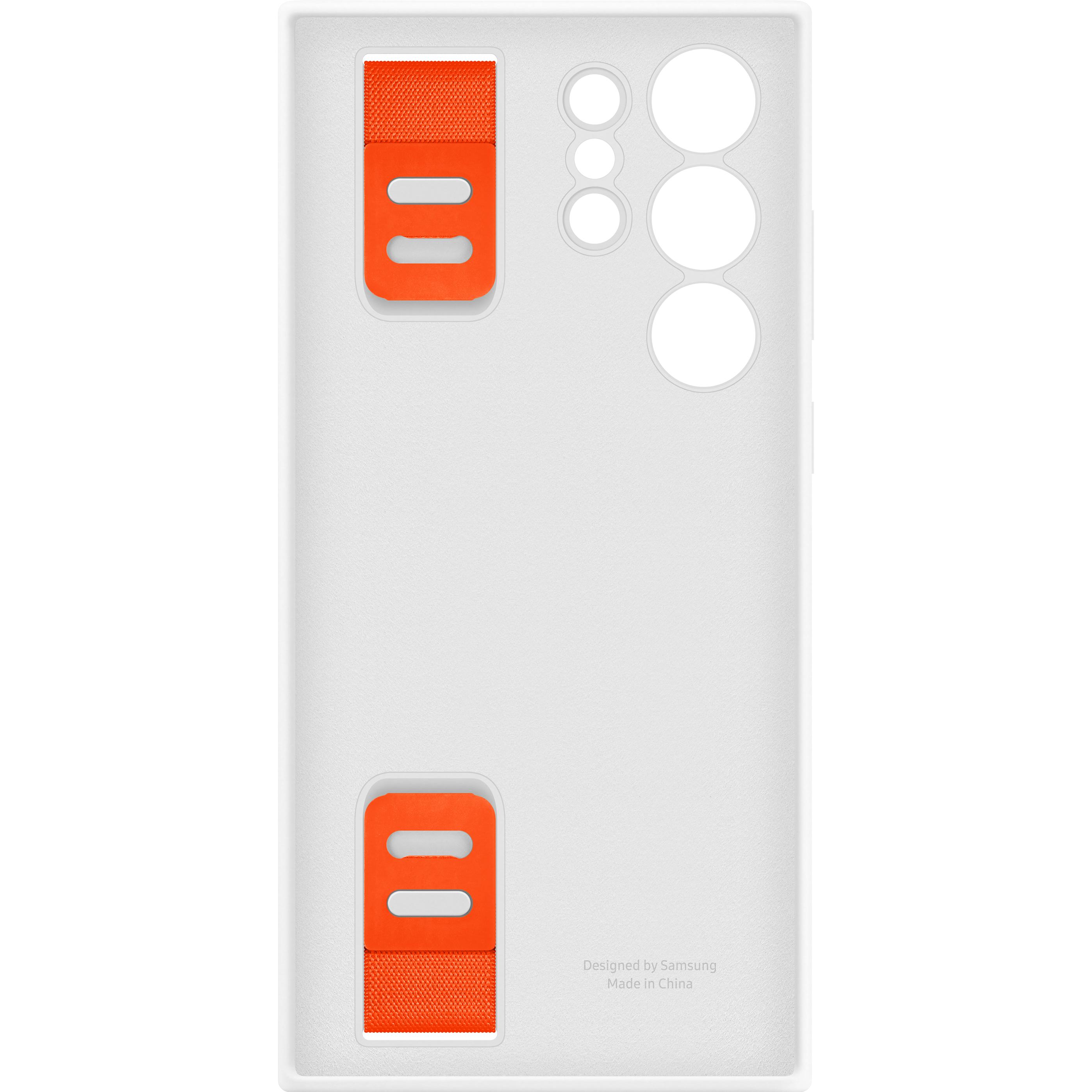 Samsung Silicone Grip Case (Samsung Galaxy S23 Ultra), Smartphone Hülle, Weiss