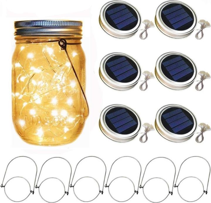 Produktbild Esmée LED Solar Flaschenlicht Deckel Outdoor Laternen 6er Set (0.11 m)