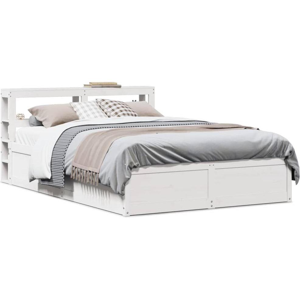 VidaXL, Bett, Bett mit Kopfteil Kiefer (140 x 190 cm)