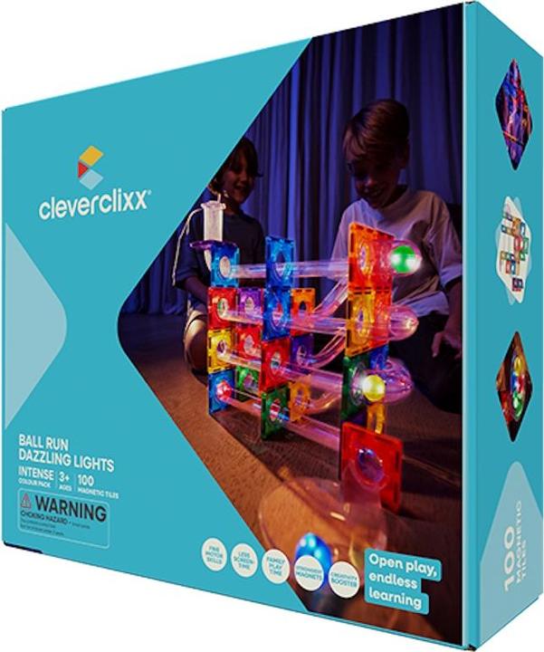 Cleverclixx Kugelbahn - Lichteffekt Bausatz - 100 Teile