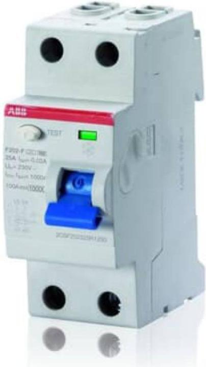 Actual product image ABB F202F-25/0,03 RCD switchÂ 2P, type F, 25A, 30mA F202F-25/0,03