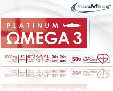 Actual product image IronMaxx Platinum Omega 3 (60 Piece, Capsules, 100 g)