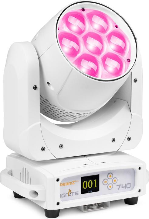 Image du produit BeamZ Professional IGNITE740WH LED wash moving head met zoom - 7x 40W RGBW LEDâ€™s - Wit (40 W, LED)