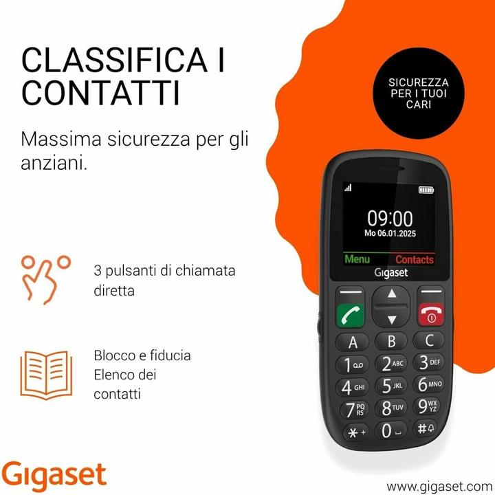 Actual product image Gigaset GL395 black (2.20", 2G, 0.30 Mpx)