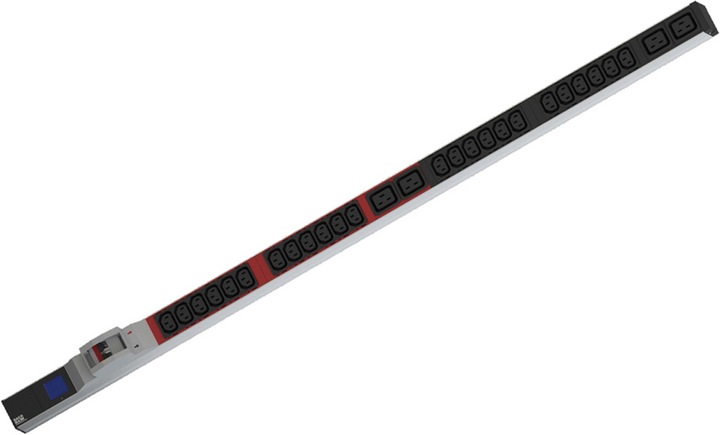 Actual product image Bachmann BN0500 48.26cm 19inch PDU 1HE 24xC13 4xC19 Power measurement connection CEE 32A blue