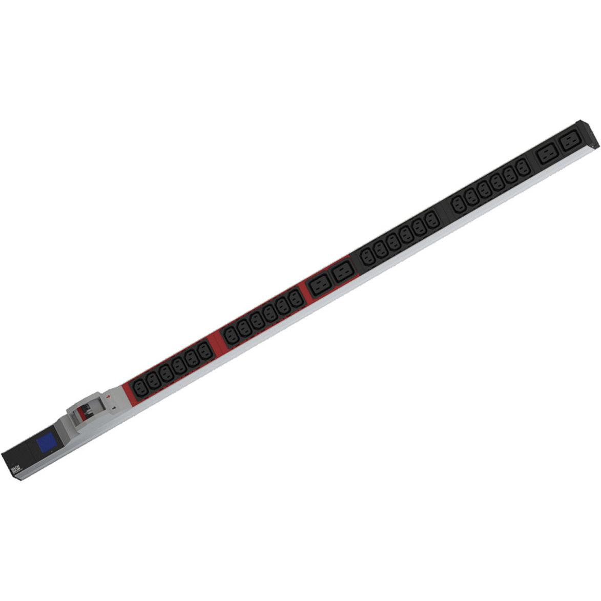 Bachmann BN0500 48,26cm 19Zoll PDU 1HE 24xC13 4xC19 Leistungsmessung Anschluss CEE 32A blau, USV Zubehör