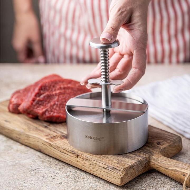 Produktbild Kinghoff Hamburgerpresse aus Edelstahl, Ø 11,4 cm
