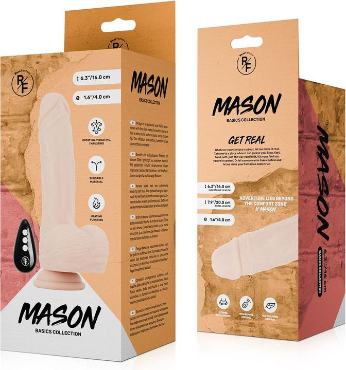 Actual product image Real Fantasy Mason Thrusting, Heating, Vibrating Dildo