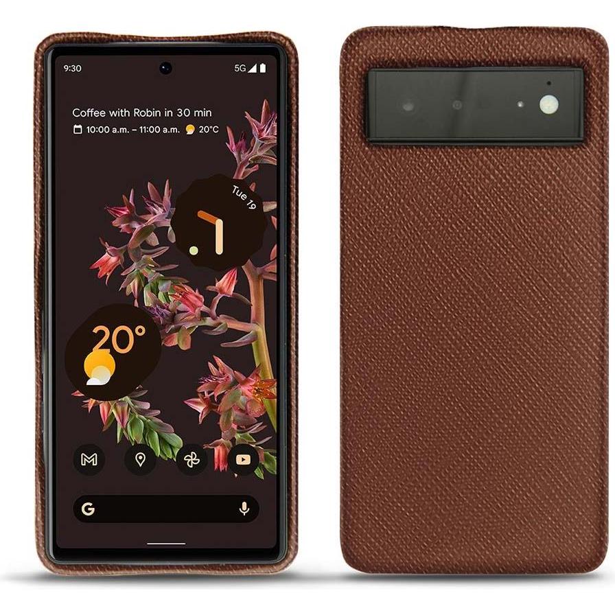 Thumbnail - Noreve Lederschutzhülle (Google Pixel 6), Smartphone Hülle, Braun