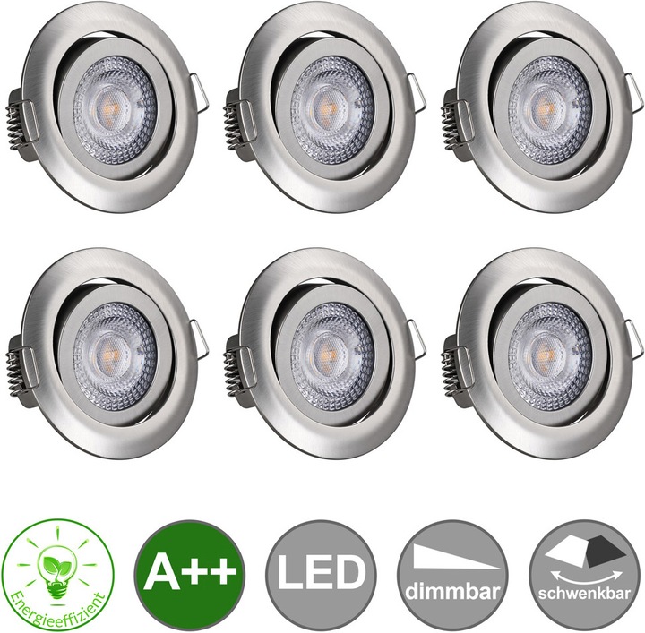 Produktbild Monzana Einbaustrahler 6er Set (400 lm)