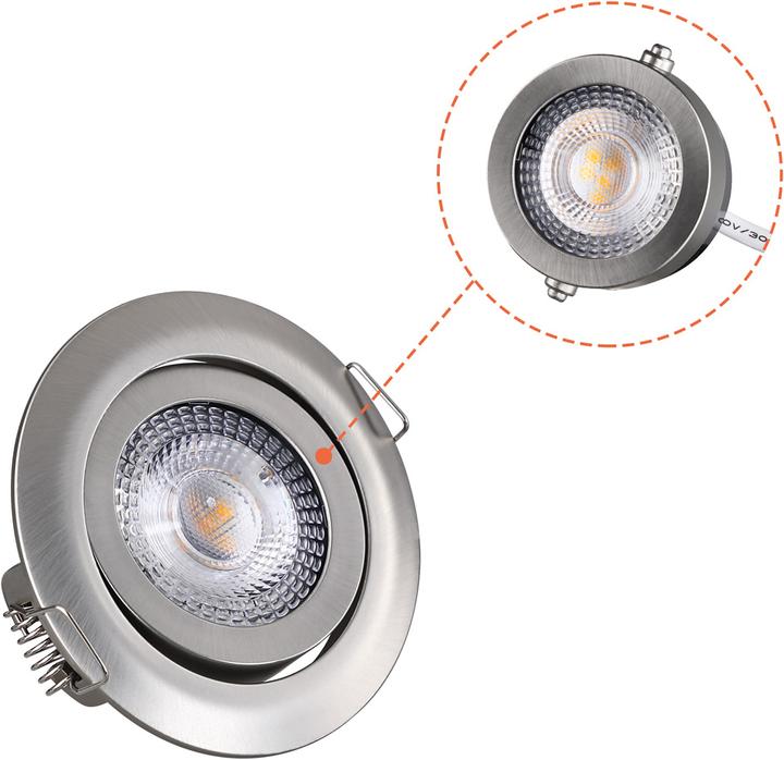 Actual product image Monzana Set of 6 LED recessed luminaire (400 lm)