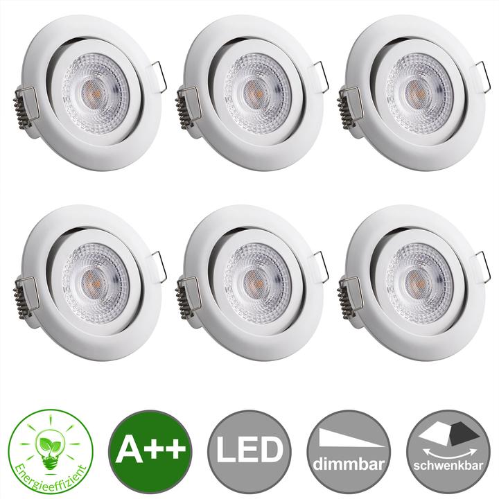 Actual product image Monzana Set of 6 LED recessed luminaire (400 lm)