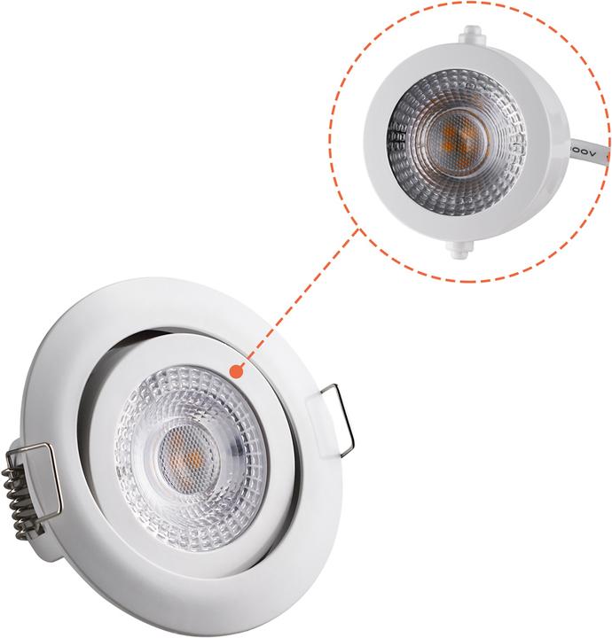 Actual product image Monzana Set of 6 LED recessed luminaire (400 lm)