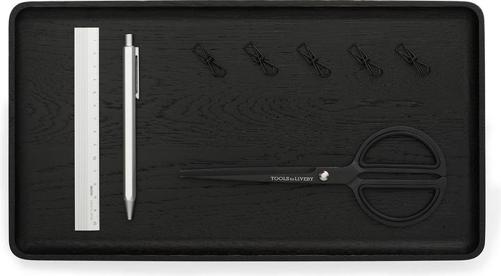 Image du produit Oakywood Catchall Tray - Holztablett - Schreibtisch-Organizer - Schwarz / Gross -