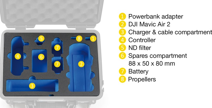 Produktbild B&W International Copter Case Type 3000 (Drohnen Koffer, DJI Mavic Air 2)