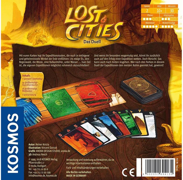 Actual product image Kosmos Lost Cities (German, 2 Players)