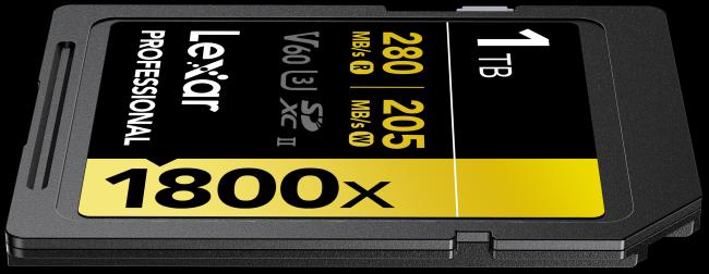 Image du produit Lexar Professional 1800x (1000 Go, SDXC, U3, UHS-II)