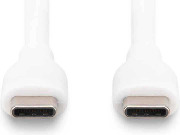 Produktbild Digitus USB-C Silikon Anschlusskabel, 0,5m, weiss (0.50 m, USB 2.0, 60 W)