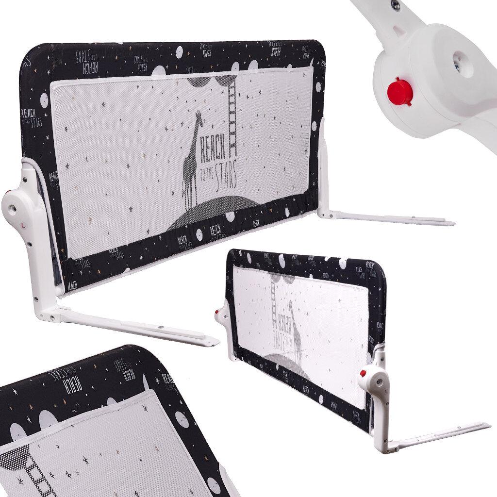 Ikonka, Bettgitter, Sicherheitsgitter für Bett 150cm schwarz