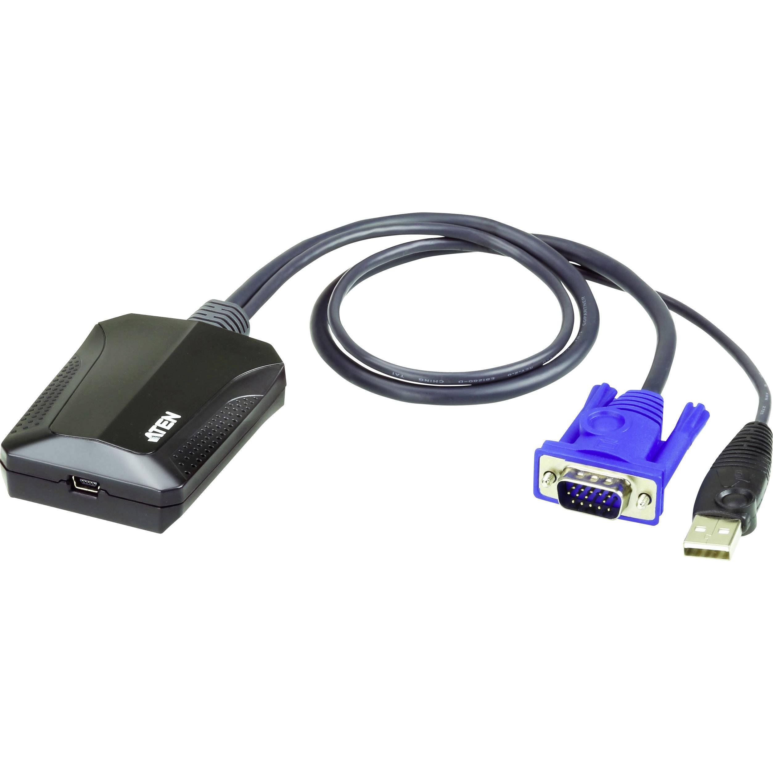 Aten Adattatore per console USB per laptop CV211, Switch KVM, Nero