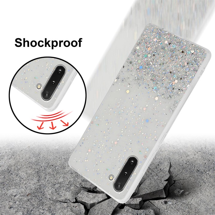 Actual product image Cadorabo TPU cover sparkling glitter (Samsung Galaxy Note 10)