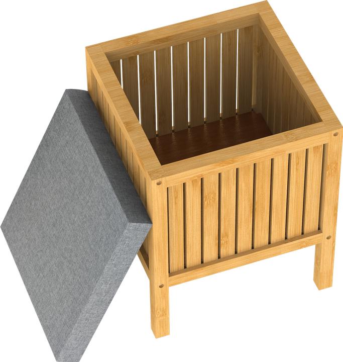 Actual product image Eisl Bambus Wäschekorb mit Sitzkissen