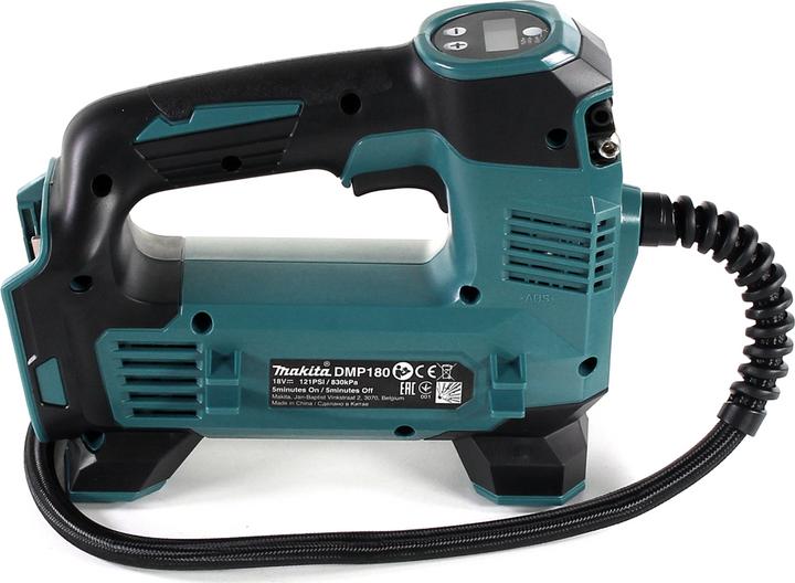 Immagine prodotto Makita DMP 180 RT Compressore a batteria 18 V 8.3 bar + 2x batteria 5.0 Ah + caricatore (8.30 bar, 12 l)