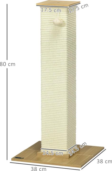 Immagine prodotto Jamb Graffiatoio (80 cm, Crema, Natura)