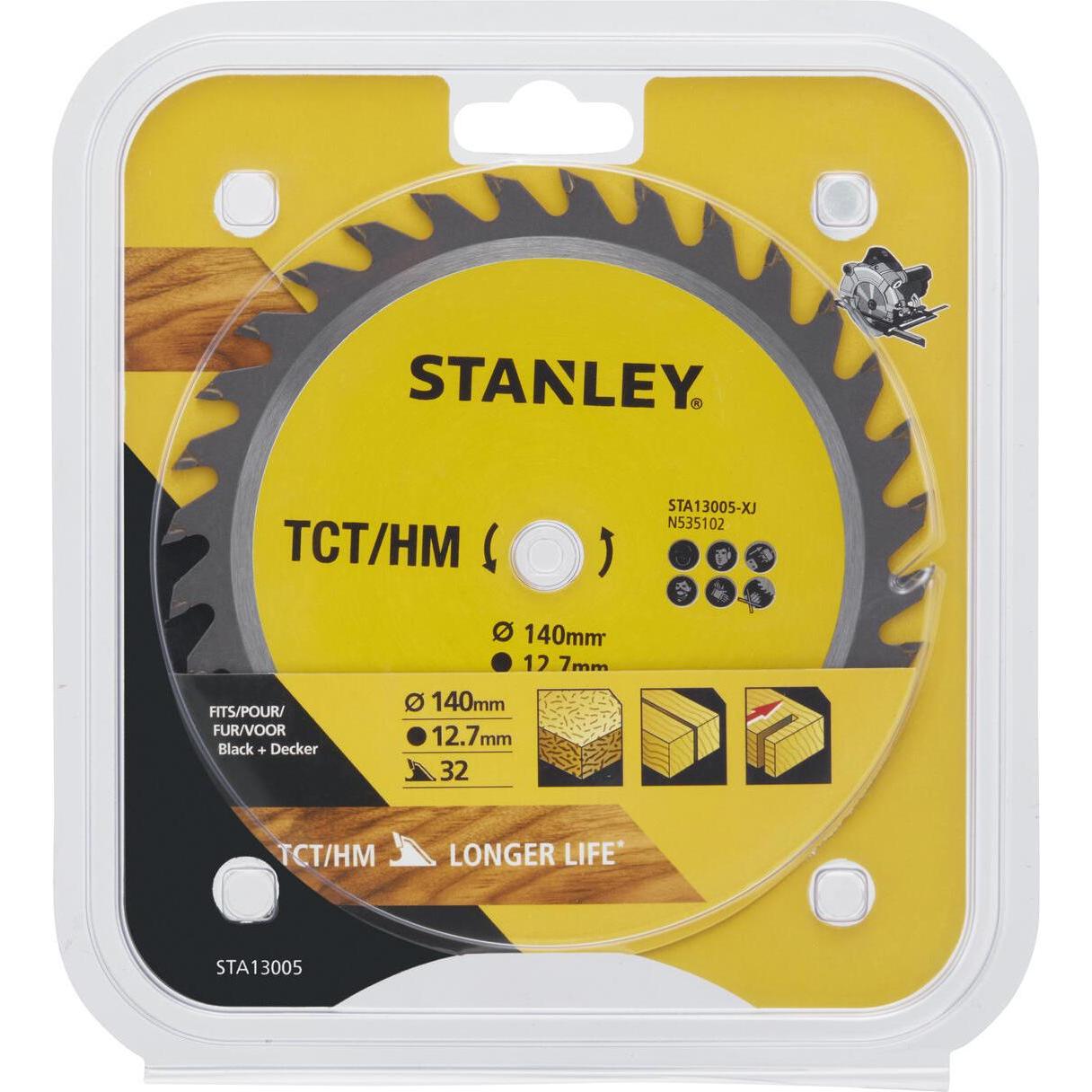 Stanley, Sägeblatt, Kreissägeblatt HM 140x12,7x32Z - Feine Querschnitte