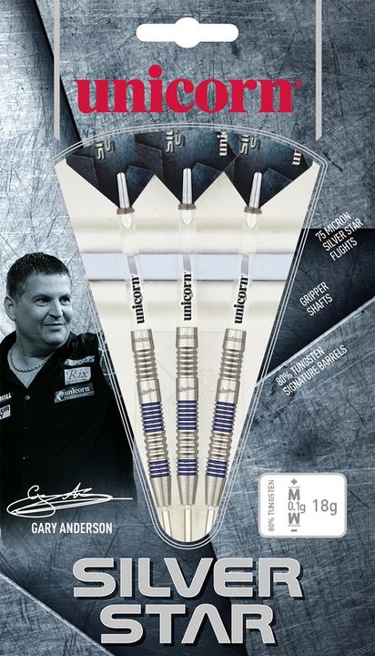 Productafbeelding Unicorn Silver Star Gary Anderson Steel Darts (22 g)