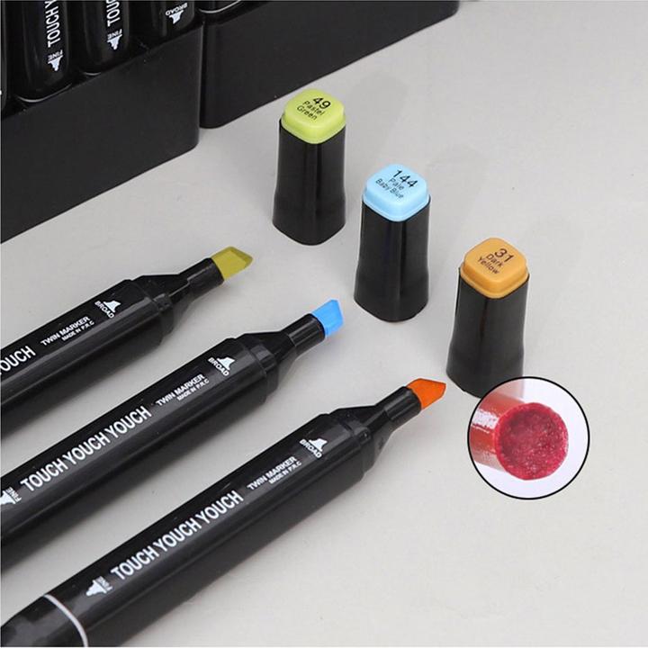 Produktbild I Am Creative Wasserfeste Acryl Filzstifte Permanent Marker Doppelspitz Malstifte - Set (Bunt, 7 mm, 168 x)