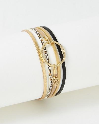 Immagine prodotto Flowers Forzoé Bracciale Annabelle - Piastra In Ottone - Vera Pelle (MAT BIJOU)