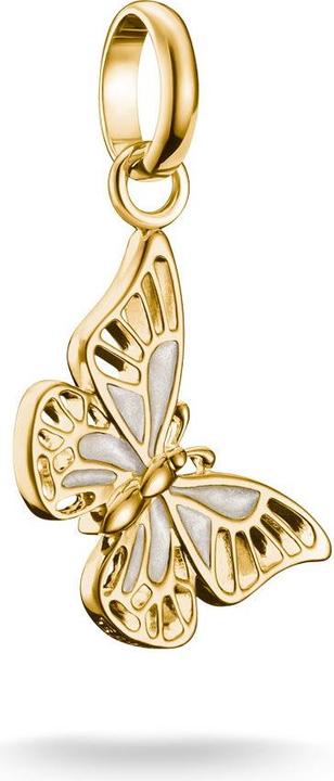 Produktbild Thomas Sabo Charm-Anhänger Schmetterling Connect vergoldet (Emaille, Silber 925)
