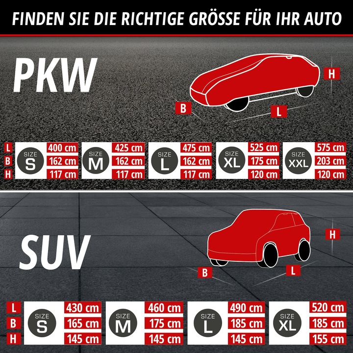 Produktbild Walser PKW Hagelschutzplane Hybrid UV Protect, Hagelschutzgarage Gröe S