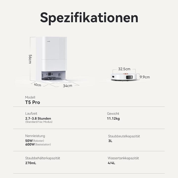 Produktbild Jonr T5 Pro (8000 Pa, Wischtuch)