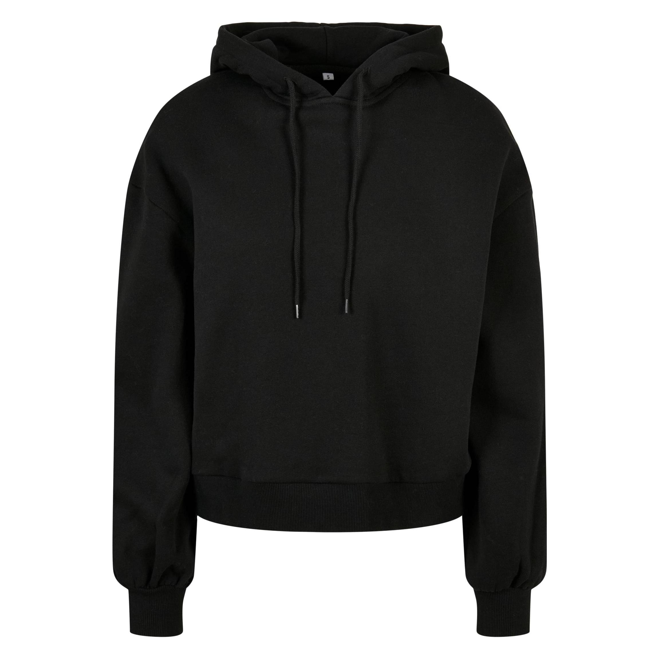 Build Your Brand, Damen, Pullover, Ladies' Organic Oversized Hoody, Schwarz, (M)