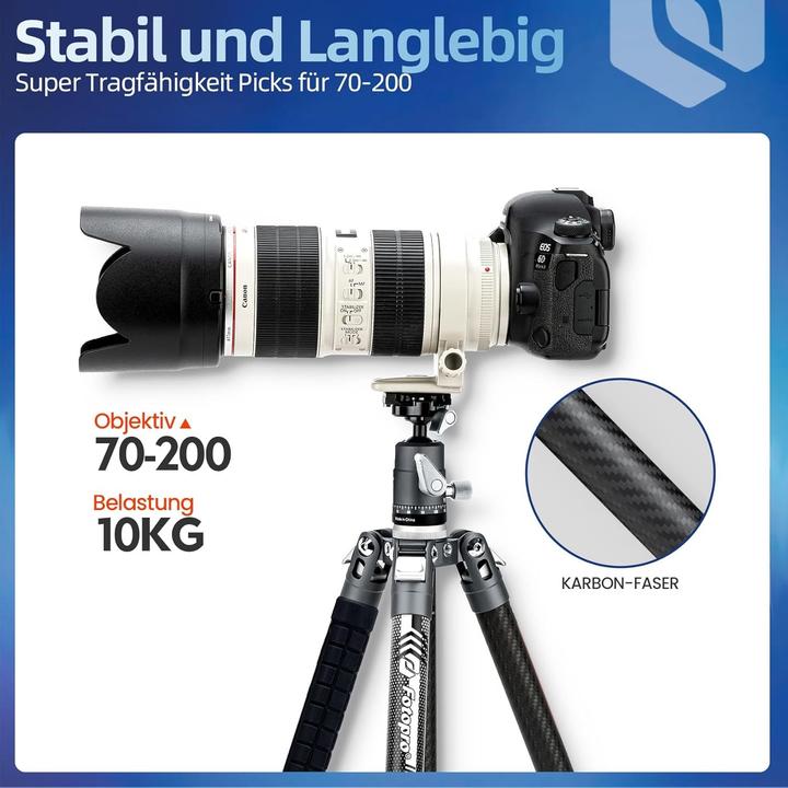 Productafbeelding Fotopro Koolstofvezel camera statief (Koolstof)
