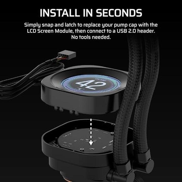 Actual product image Corsair NAUTILUS LCD Module, Black